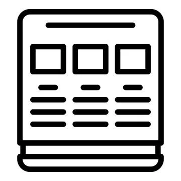 Software interface icon, outline style Stock Illustration