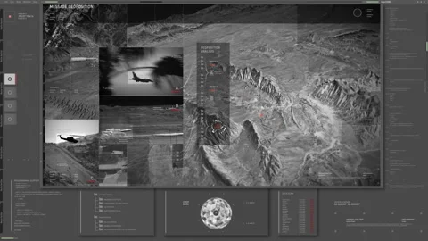 Software Interface For Military Operation Analysis Detects Armored Vehicles Stock Footage 271576895