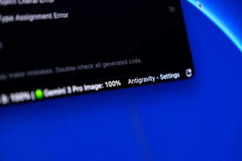Software interface showing loading progress and system settings on a glowing 스톡 사진