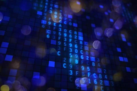 Software internet security hex code background Stock Illustration