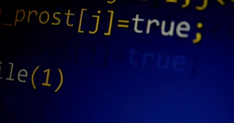 Software IT computer programmer technology code in monitor technician 스톡 동영상 334021546