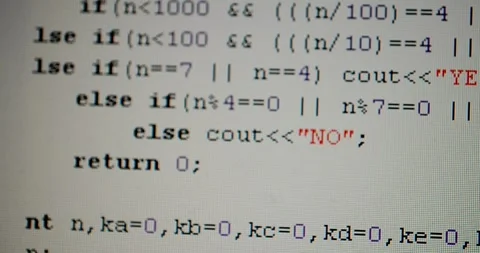 Software IT computer programmer technology code in monitor technician 스톡 동영상 334021584