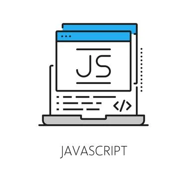 Software Javascript program code line icon or sign Illustration