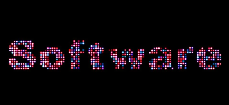 Software led text Stockfoto's