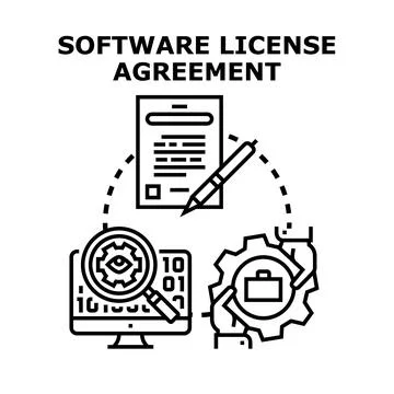 Software license agreement concept vector icon Stock Illustration
