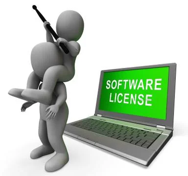 Software License Certified Application Code 3d Rendering Stock Illustration