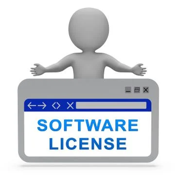 Software License Certified Application Code 3d Rendering Stock Illustration