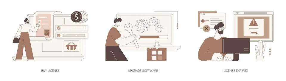 Software license isolated cartoon vector illustrations se イラスト素材