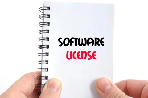 Software license text concept Stock Photos