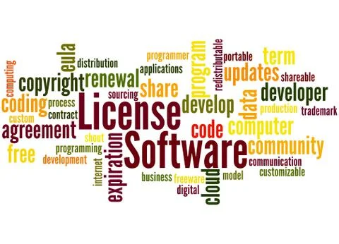 Software License, word cloud concept Stock Illustration