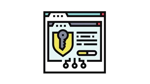 Software licensing color icon animation Stock Footage 326105294