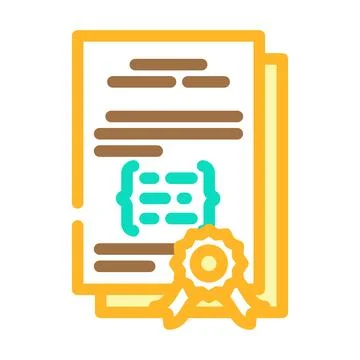 Software licensing color icon vector illustration 스톡 일러스트