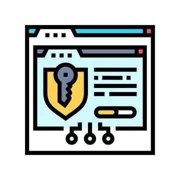 Software licensing color icon vector illustration Stock-Illustration