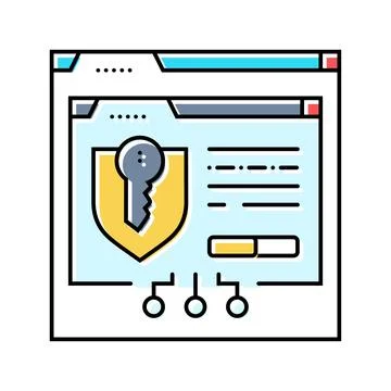 Software licensing color icon vector illustration Stock-Illustration