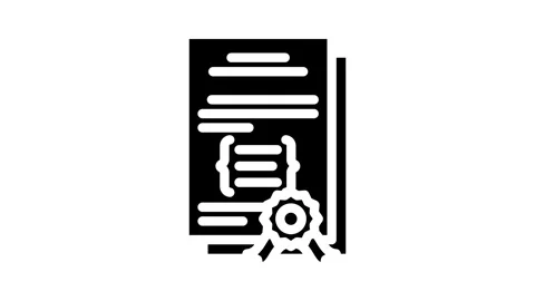 Software licensing glyph icon animation Stock Footage 326743828