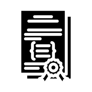 Software licensing glyph icon vector illustration 스톡 일러스트