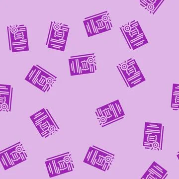 Software licensing glyph vector seamless pattern Stock Illustration