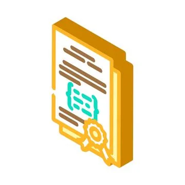 Software licensing isometric icon vector illustration Stock-Illustration