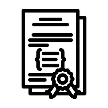 Software licensing line icon vector illustration Stock-Illustration