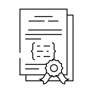 Software licensing line icon vector illustration イラスト素材