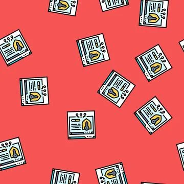 Software licensing vector seamless pattern Illustrazione stock