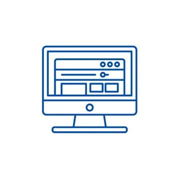 Software line icon concept. Software flat vector symbol, sign, outline Stock-Illustration