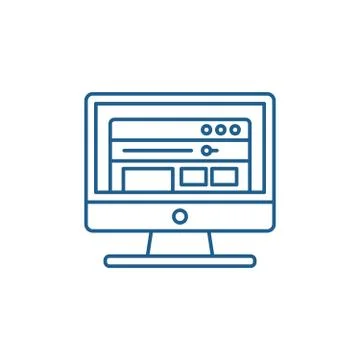 Software line icon concept. Software flat vector symbol, sign, outline Stock Illustration