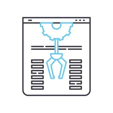 Software line icon, outline symbol, vector illustration, concept sign Stock Illustration