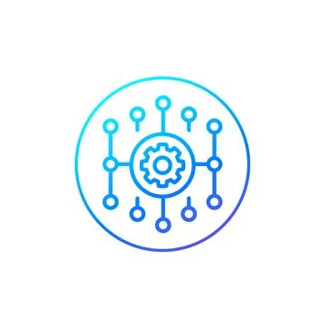 Software line icon on white Stock Illustration