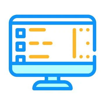 Software list of operating system color icon vector illustration Ilustración de archivo