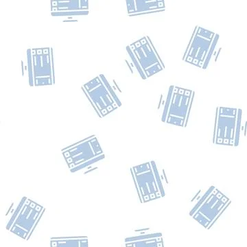 Software list of operating system glyph vector seamless pattern Stock Illustration