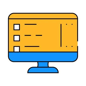 Software list of operating system icon color illustration Illustrazione stock