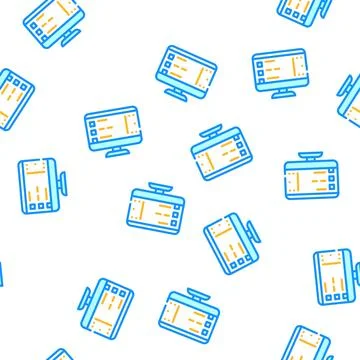 Software list of operating system vector seamless pattern 스톡 일러스트