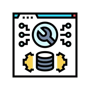 Software maintenance color icon vector illustration 库存插图