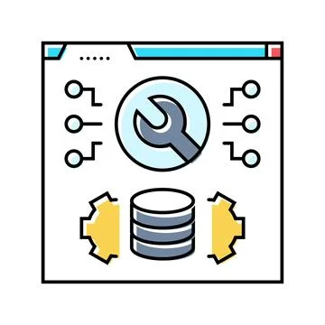 Software maintenance color icon vector illustration Stock-Illustration