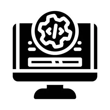 Software maintenance glyph icon vector illustration Stock-Illustration