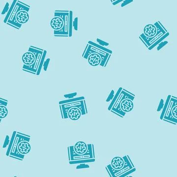 Software maintenance glyph vector seamless pattern 스톡 일러스트