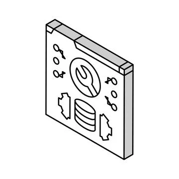Software maintenance isometric icon vector illustration Stock Illustration