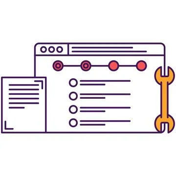 Software maintenance vector icon technical support and repair Stock Illustration