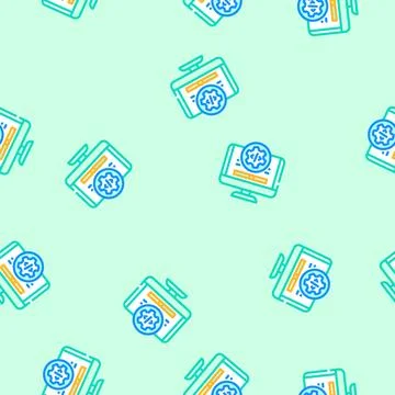 Software maintenance vector seamless pattern Stock-Illustration