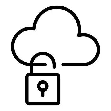 Software malware icon, outline style Stock Illustration