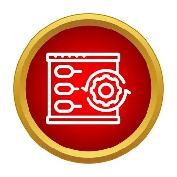 Software managing system settings and configuration process icon イラスト素材