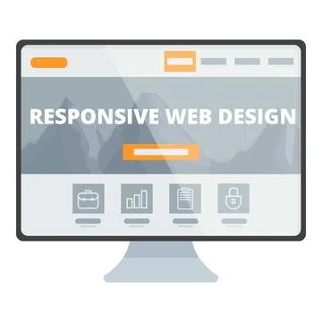 Software modern developer icon cartoon vector. Desktop monitor page イラスト素材