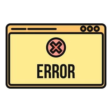 Software notification window displaying system error message Stock Illustration