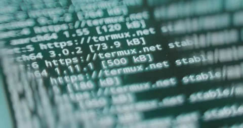 Software packages are being installed on smartphone Stock Footage 313622036