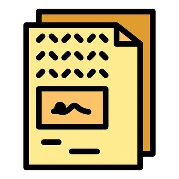 Software paper icon vector flat Illustrazione stock