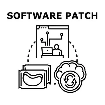 Software patch concept updating developing computer program Stock-Illustration