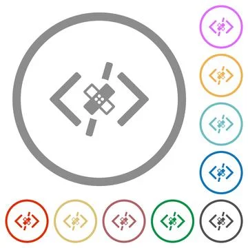 Software patch flat icons with outlines イラスト素材