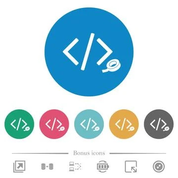 Software patch flat round icons Ilustración de archivo