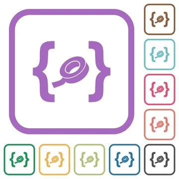 Software patch simple icons Stock Illustration